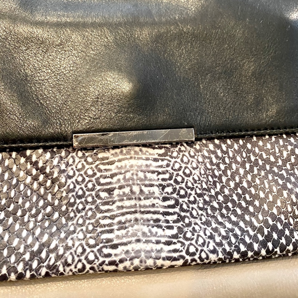 Halogen snakeskin envelope clutch - Picture 3 of 4